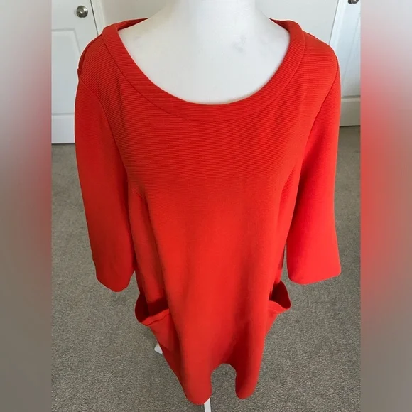 EUC Boden Boatneck Orange Dress Size 16 - Picture 4 of 7